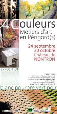 Affiche de l'exposition 4 couleurs, métiers d'art en Périgord(s)