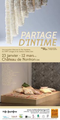 Affiche de Partage d'intime, exposition Janvier 2016 à Nontron