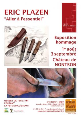 Exposition « Eric Plazen, coutelier forgeron, 1960-2015 » – Fête du Couteau 2016