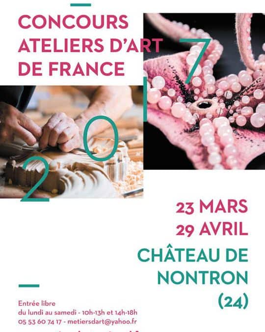 Concours Ateliers d&rsquo;Art de France – L&rsquo;exposition Nouvelle-Aquitaine, à Nontron
