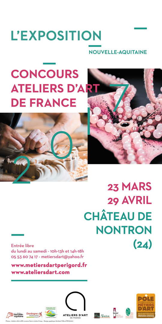 Concours Ateliers d’Art de France – L’exposition Nouvelle-Aquitaine, à Nontron