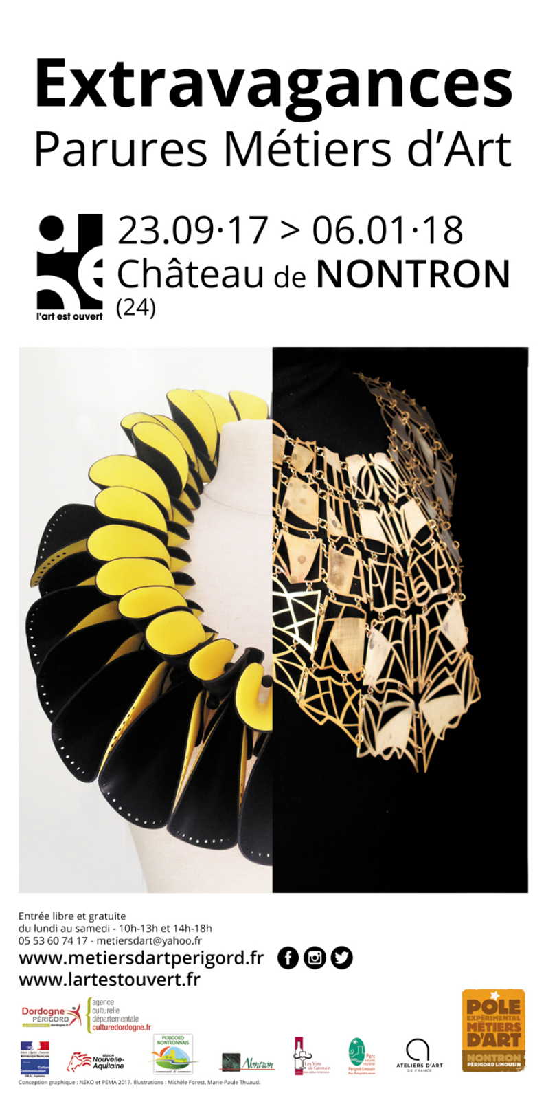 Exposition Extravagances, parures métiers d’art à Nontron