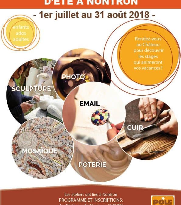 Ateliers métiers d&rsquo;art de l&rsquo;été à Nontron