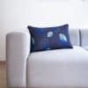 Coussin rectangulaire "Botanica" fond marine