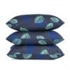 Coussin rectangulaire "Botanica" fond marine
