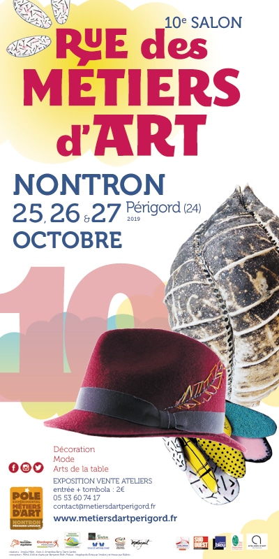 10e Salon Rue des Métiers d’Art à Nontron – 25, 26 et 27 octobre 2019