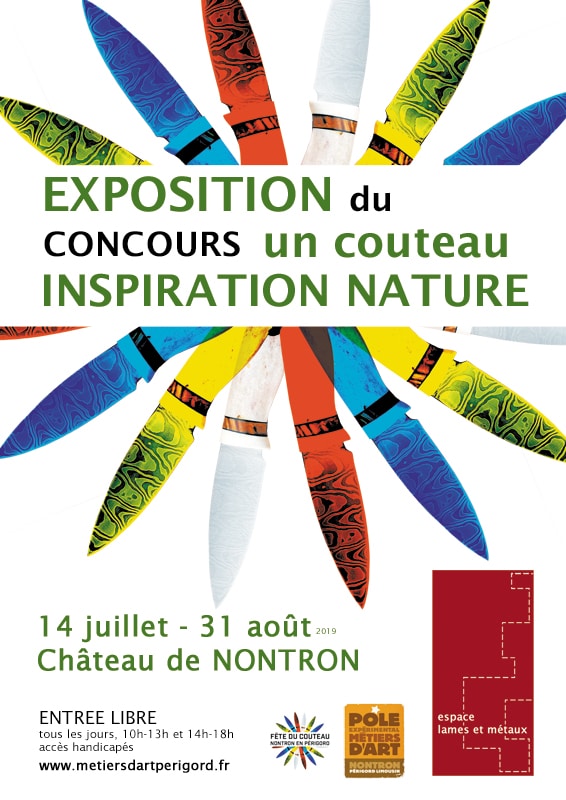 Exposition du concours « Un couteau Inspiration Nature » – Espace Lames et Métaux à Nontron