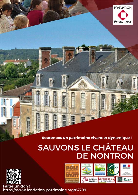 Please make a donation to save the Nontron castle and for the development of the Experimental Pole of Arts and Crafts!