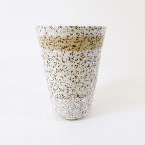 Gobelet porcelaine et sable - Sandrine Lanoë