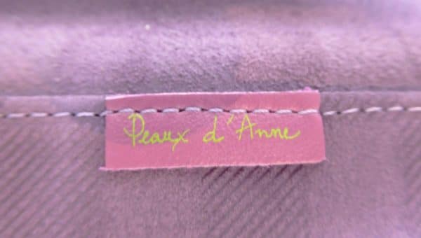 Porte-cartes et chéquier violet - cuir - Anne Rambaud