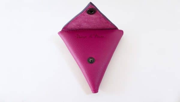 Triangolo rose - cuir - Anne Rambaud