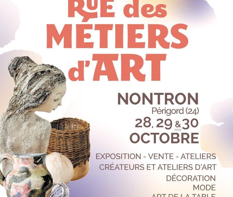 12e Salon Rue des Métiers d’Art à Nontron – 28, 29 et 30 octobre 2022