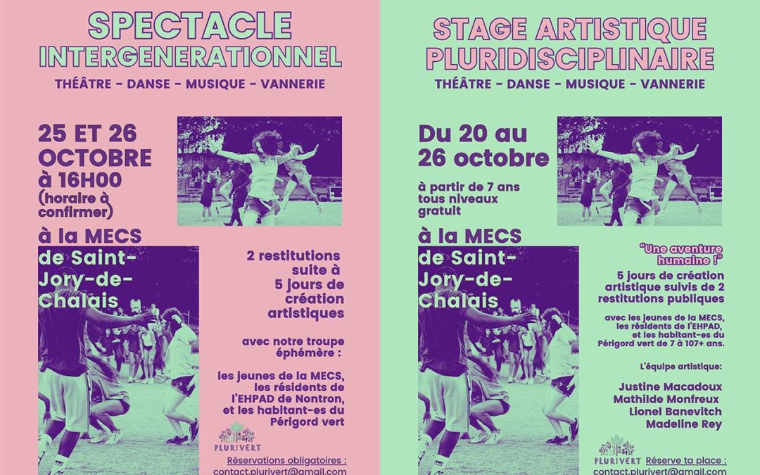 Plurivert – acte 4 – spectacle vivant et artisanat d’art, participez du 20 au 26 octobre 2025