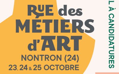 Appel à candidatures, salon Rue des Métiers d&rsquo;Art à Nontron 2026